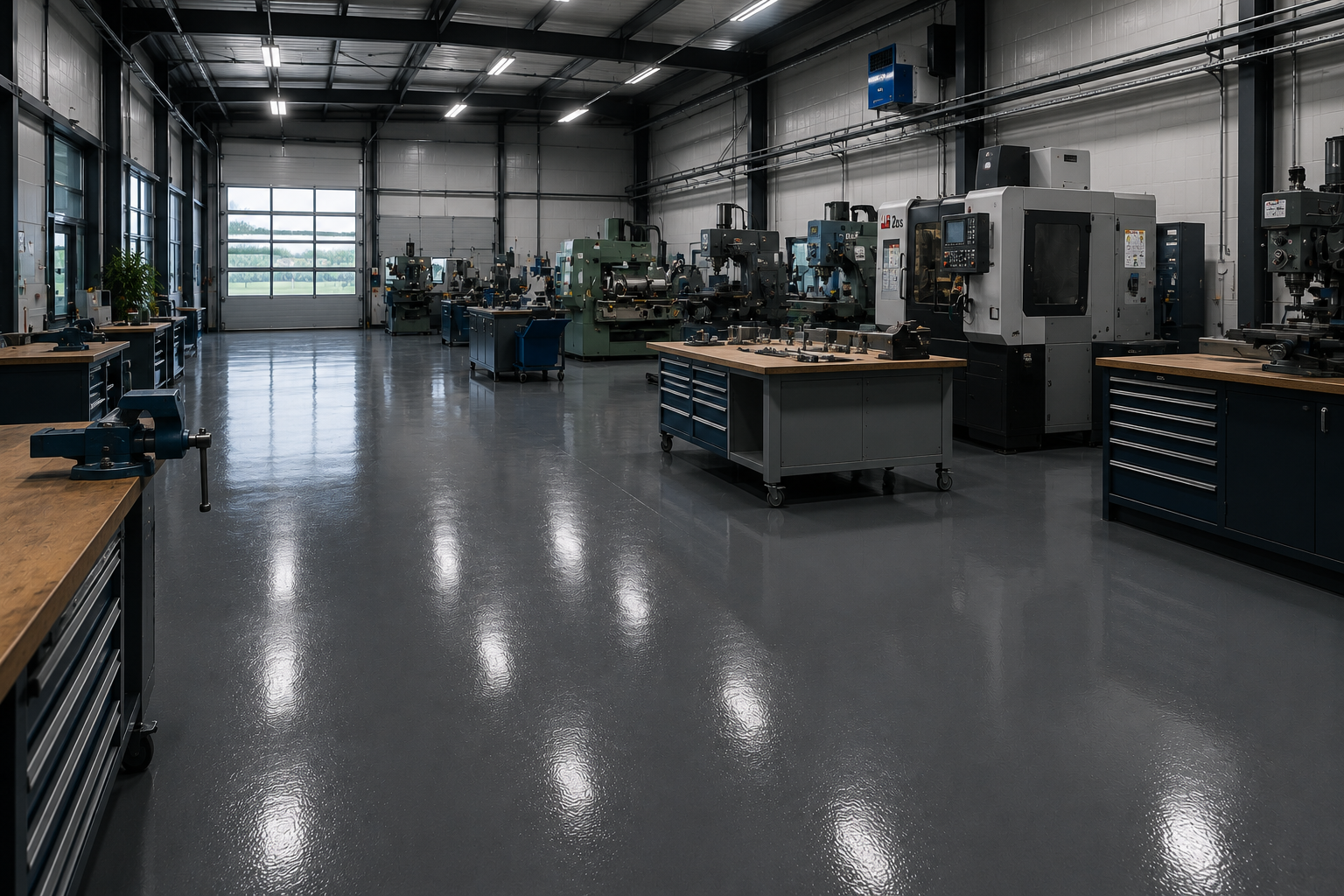 Werkstattboden in industriellem Umfeld