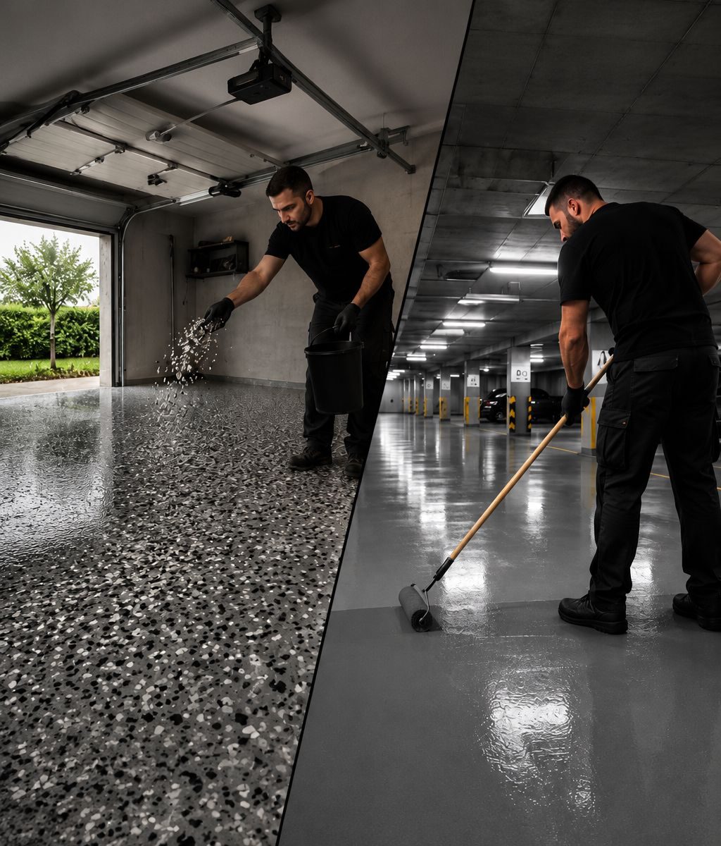 Beschichteter Boden in Parkhaus und Garage
