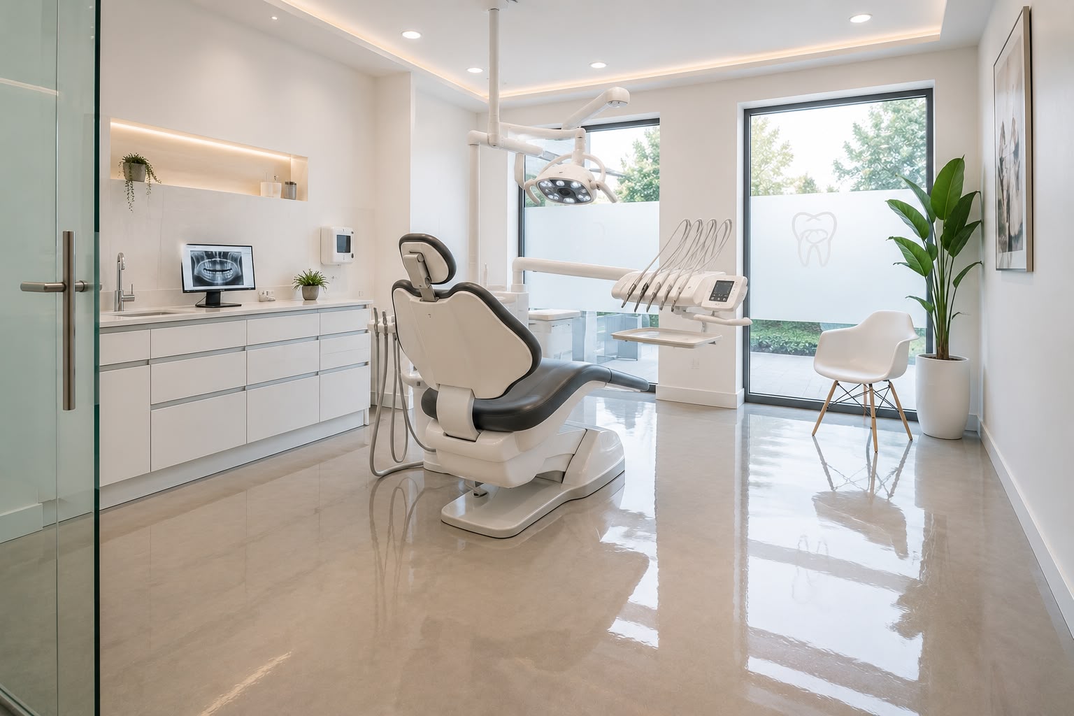 Praxis mit hygienischem Designboden