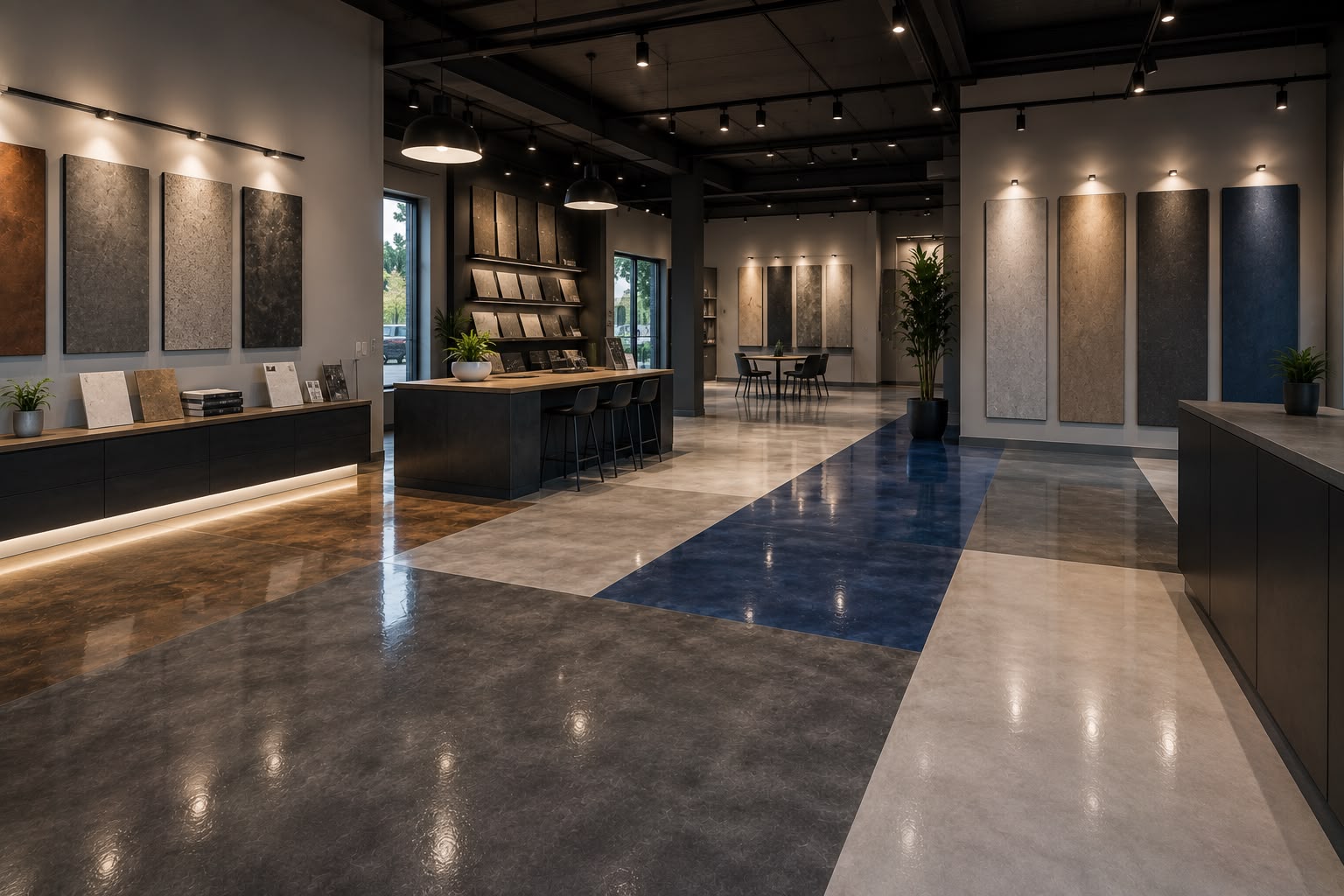 Showroom mit Designboden