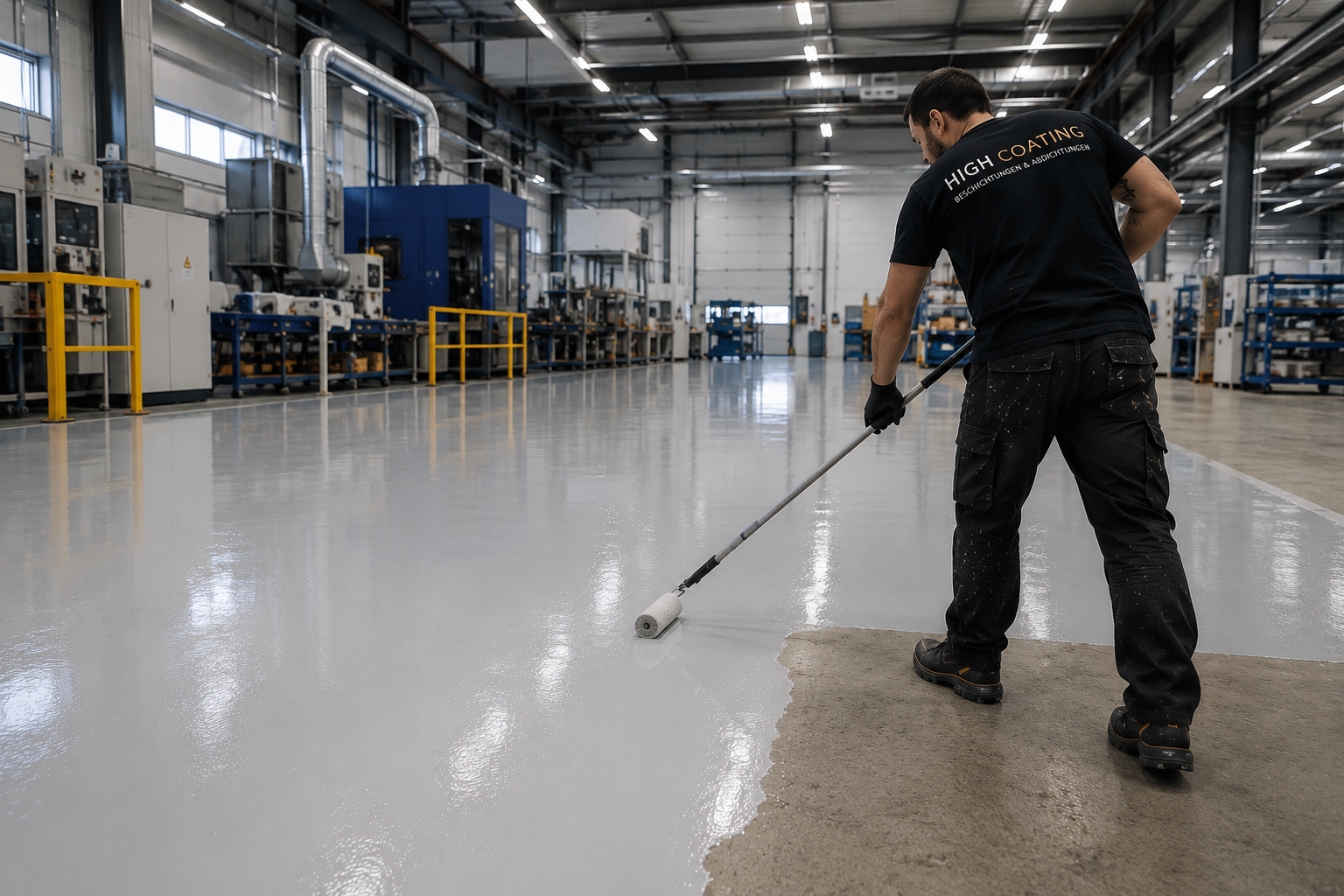 Beschichteter Produktionsboden